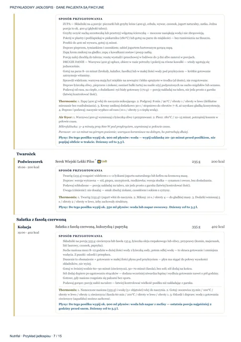Przykładowy jadłospis Nutrifal — strona 7 z 15